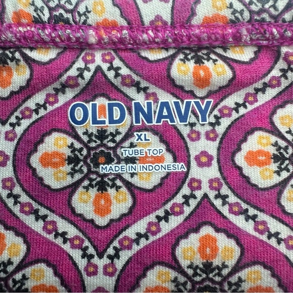 Old Navy Floral Printed Tube Top. SIze: XL. Color: Pink. - Picture 5 of 6